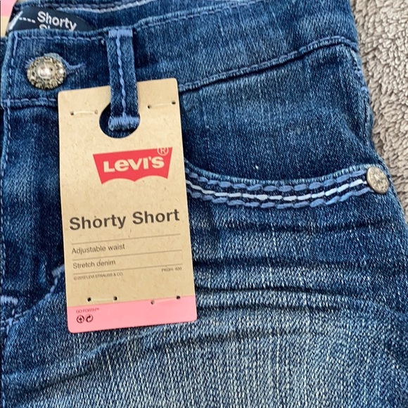 Levi’s Shorty Shorts Light Blue Denim Shorts - Picture 2 of 4